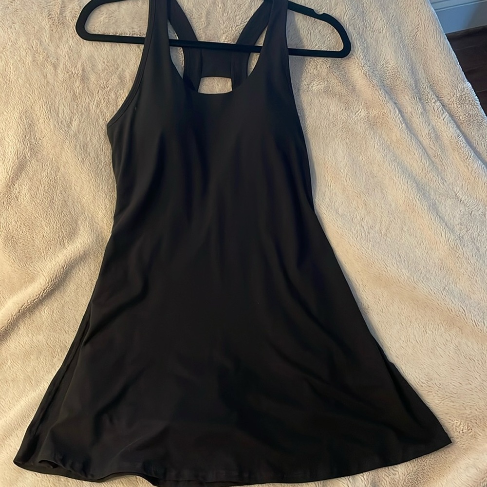 Women’s tennis dress with built in bra and shorts.